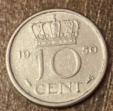 C50 - Moneda foarte veche - Olanda - 10 centi - 1950