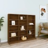 Dulap CD/DVD Gossi, Stejar Maro, 102x23x89.5 cm, Lemn, Rafturi Depozitare, Multifunctional