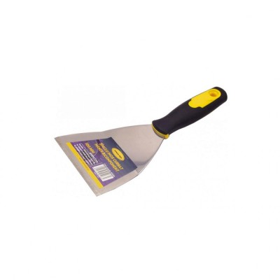 Spaclu inox curbat, maner bicomponent 100 mm, DSH 051630 foto
