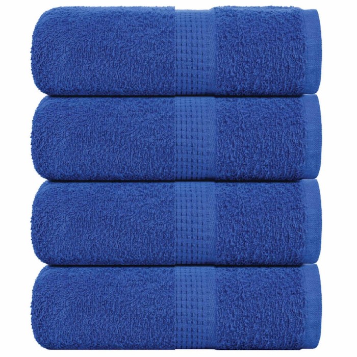 Prosoape pentru oaspeti 4 buc Albastru 360 g/m&sup2; 100% bumbac