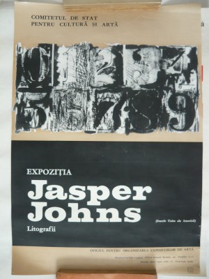 JASPER JOHNS - AFIS EXPOZITIE (litografii) - ATENEUL ROMAN - 1970 foto