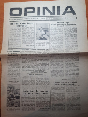 ziarul opinia 6 ianuarie 1990- articole revolutia romana foto