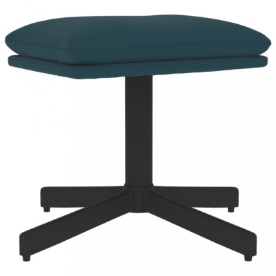 Taburet, albastru, 60x60x36, catifea foto