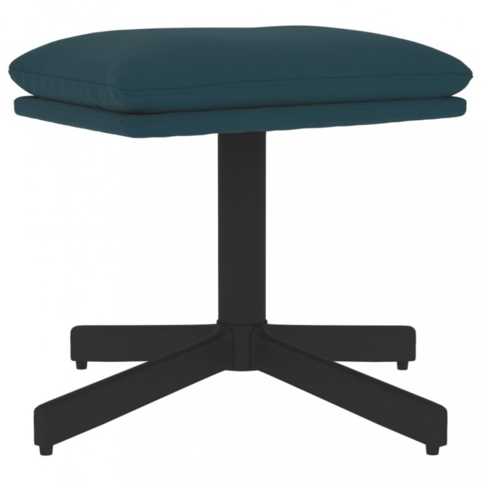 Taburet, albastru, 60x60x36, catifea