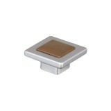 Cumpara ieftin Buton pentru mobila patrat, din plastic, 1104-07, nuc