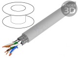 Cablu Ethernet S/FTP CAT7 LSZH Gri 6.2mm