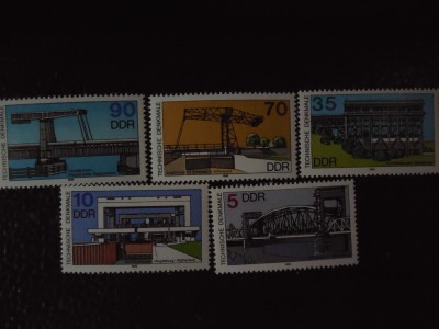 DDR-CONSTRUCTII HIDROTEHNICE- SERIE COMPLETA-NESTAMPILATE foto