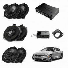 Pachet sistem audio Plug&amp;Play Audison dedicat BMW K4E K4E + Amplificator AP 8.9bit 520W + Conectica dedicata