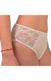 Cumpara ieftin Chilot Dama Clasic Talie Inalta Luan Microfibra Dantela Bej/Alb/Rosu/Negru Marimi S-XL