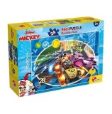 Cumpara ieftin Puzzle de colorat Lisciani - Mickey in cursa, 24 piese