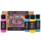 Acrilic Șablon Vopsea Set &ndash; 4 Culori (60ml, 2oz) &ndash; VIBRANT FUN