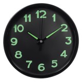 Ceas de Perete Decorativ Negru Glow in the Dark &Oslash;20cm, Oem