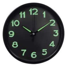 Ceas de Perete Decorativ Negru Glow in the Dark &amp;Oslash;20cm foto