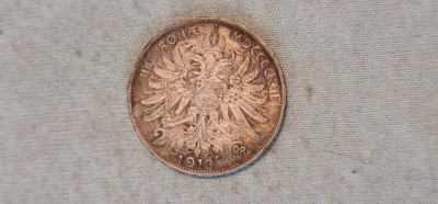 2 coroane 1913 - Austro Ungaria - ag. foto
