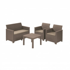 Set mobilier gradina 4 locuri cappuccino Keter Emma