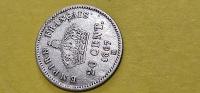 Franta 20 cent. 1867 BB ARGINT foto