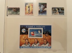 sao tome timbre spatiu cosmos apollo aselenizare nestampilate MNH foto