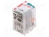 Releu electromagnetic, 220V DC, 20A, 3PDT, serie R3N, RELPOL - R3N-2013-23-1220-WTLD