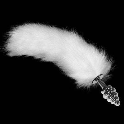 Gorgeous Metal Anal Tail White foto