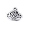 Pandantiv decorativ metalic, 15 x 17 mm Floare de lotus platinum, Crisalida