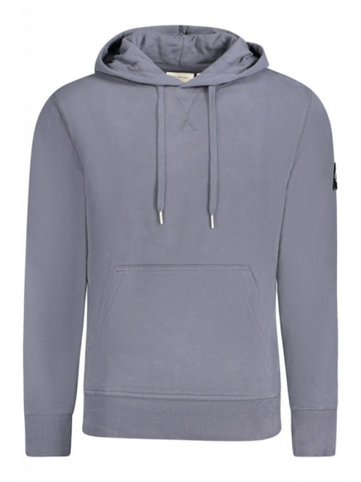 Hanorac barbati, cu logo brodat, Regular fit, albastru, Calvin Klein Jeans, S