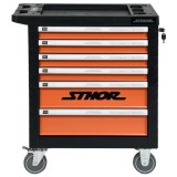 Sthor 58550 - Dulap pentru scule 975x765x465 mm 6 compartimente 302 scule incluse banc de lucru