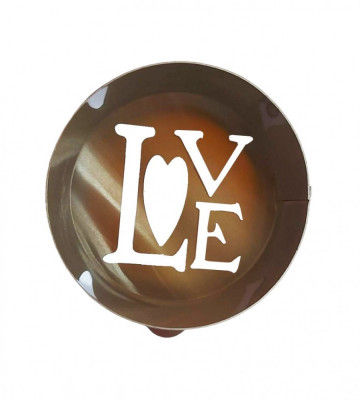 Forma pentru prajituri, Rotund cu sablon de ornat, Text Love, 7.5 cm, 415COF foto