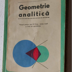 GEOMETRIE ANALITICA - SIMIONESCU ANUL III LICEU SECTIA REALA LICEE SPECIALITATE