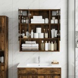 vidaXL Dulap cu oglindă pentru baie Stejar fumuriu 60 x 14.5 x 70 cm 889187