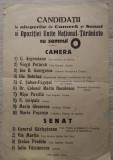 Afiș electoral OPOZIȚIA UNITĂ NAȚIONAL - ȚĂRĂNISTA, anii 1920
