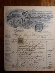 DOCUMENT VECHI ORADEA 1908 - VEISZLOVITS ES FIA - OVARY SANDOR - RARITATE foto