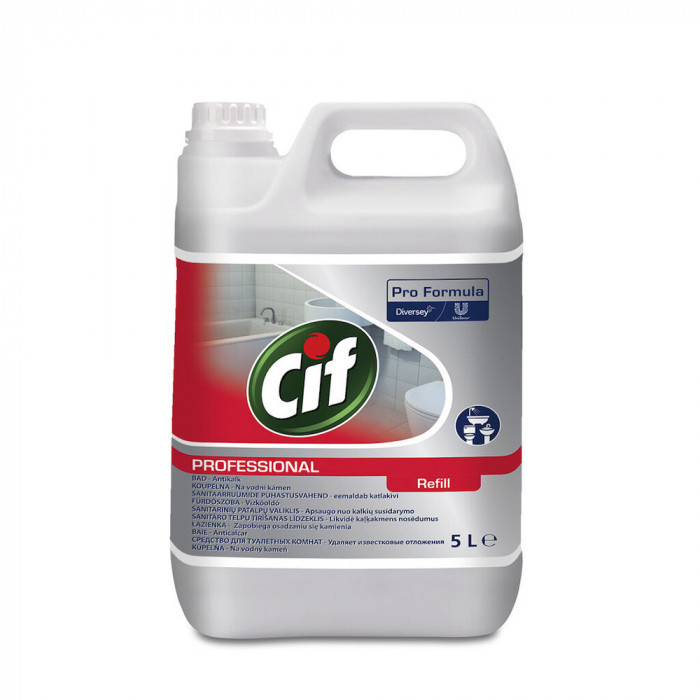 Toaleta Cif Pro Formula 5L - Detergent pentru baie &amp; Solvent pentru calcar