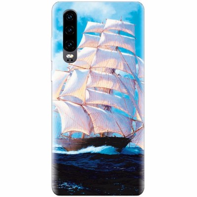 Husa silicon pentru Huawei P30, Attractive Art Of Ships foto