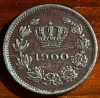 ROMANIA 5 BANI 1900, MONEDA DIN IMAGINI