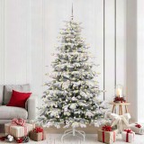 vidaXL Brad de Crăciun artificial cu ramuri articulare Alb 240 cm 3395660
