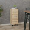 VidaXL Servantă, stejar sonoma, 34,5x34x90 cm, lemn compozit