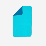 Prosop Microfibră față dublă L Albastru/Verde 80 x 130 cm, Nabaiji