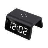 Incarcator wireless cu ceas digital 15W Havit W320, negru