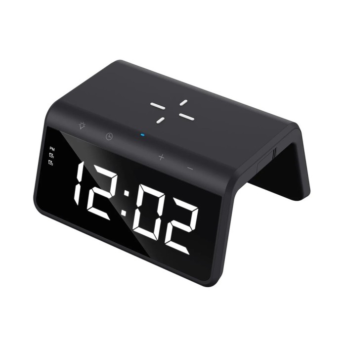 Incarcator wireless cu ceas digital 15W Havit W320, negru