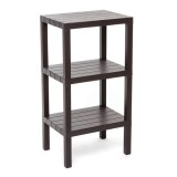 Etajera Neagra cu Efect de Lemn, 3 Rafturi, 38x29x73.5cm
