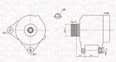 MAGNETI MARELLI 063731860010 Generator / Alternator foto