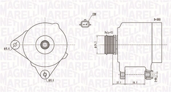 MAGNETI MARELLI 063731860010 Generator / Alternator