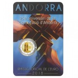 ANDORRA 2018 -2 euro comemorativ &ldquo;a 25 aniversare a Constituției&rdquo; coincard, Europa