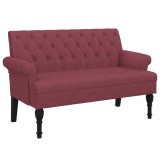 Cumpara ieftin Banca cu spatar, rosu vin, 120x62x75,5 cm, textil