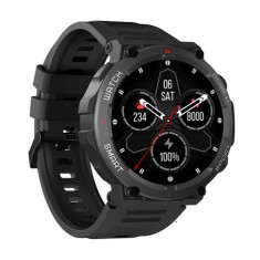 Smartwatch Blackview W50 Rugged Negru, 1.39 Touch screen, Temperatura corporala, Ritm cardiac, Oxigen SpO2, Contor calorii, Notificare mesaje, Bluetoo