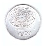 Moneda Italia 1000 lire 1970, 100 ani Roma capitala, stare foarte buna, curata, Europa, Argint