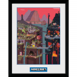 Poster cu Rama Minecraft - World (30x40)