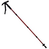 Cumpara ieftin Baston trekking extensibil IdeallStore&reg;, Ol Helper, aluminiu, lampa LED, 110 cm, rosu