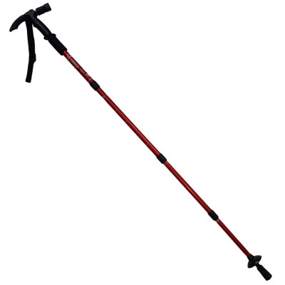 Baston trekking extensibil IdeallStore&amp;reg;, Ol Helper, aluminiu, lampa LED, 110 cm, rosu foto