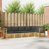 vidaXL Set de canapele de exterior 6 pcs Alb și antracit 3391897